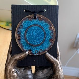 Handmade Medallion Necklace 2.5” Diameter